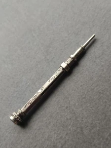 Mounted Hexagonal Propelling Pencil with Purple Stone Terminal, Silver ?? L@@K. - Picture 1 of 11