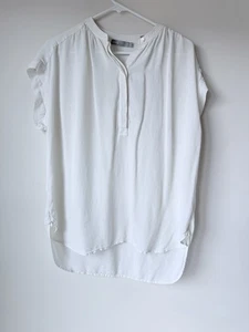 Vince Women's Silk Blouse Size Small  S White Relaxed - Picture 1 of 7