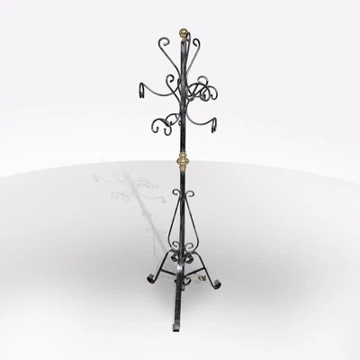 APPENDIABITI IN FERRO BATTUTO ANTICATO ARGENTO - Immagine 1 di 4