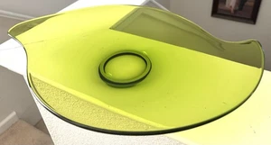 Viking Glass EPIC Avocado Green Platter Atomic Oblong Console Bowl 16 1/2x11 1/2 - Picture 1 of 5