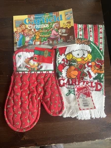 1978 Lot Original Vintage Garfield Weihnachten Handtuch ~ Hot Pad ~ 1. Auflage Buch - Bild 1 von 6