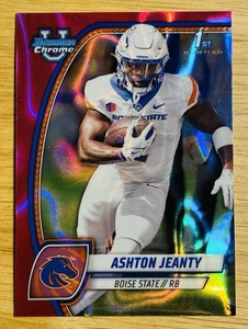 2024 Bowman University Chrome ASHTON JEANTY Pink Lava Refractor #17 Raiders - Picture 1 of 2