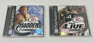 Playstation PS 1 NBA Live 2000 & Madden 2000 Getestet Komplett Lot PSX EA Sports!! - Bild 1 von 6