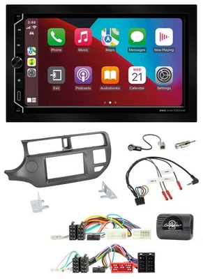 ESX 2DIN DAB USB Lenkrad Bluetooth Autoradio für Kia Rio 11-15 UB anthrazit - Bild 1 von 4