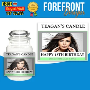 Personalised Candle label/sticker, Perfect Birthday/Wedding/Christening Gift - Picture 1 of 1