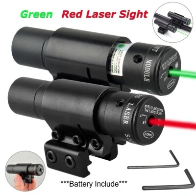 Mira de punto láser rojo/verde para pistola rifle pistola 11/20 mm montaje en riel caza Foto 1 de 4