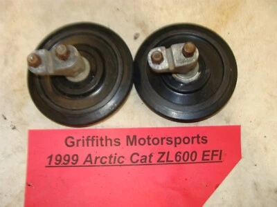 1999 ARCTIC CAT ZL600 EFI oem set of 2 bogie wheels mount idle idler brackets - Image 1 of 4