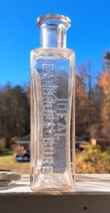 5.75" Antique Early 1890s F. W. FITCH’S IDEAL DANDRUFF CURE Bottle, Boone, Iowa - Picture 1 of 7