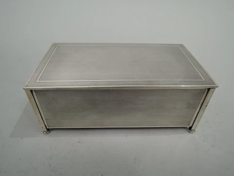 George V Box Antique Art Deco Modern English Sterling Silver Matthews 1930 Cover