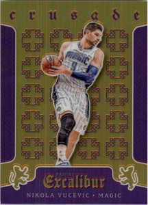 2015-16 Panini Excalibur Crusade Purple Basketball Card #25 Nikola Vucevic /60