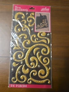 Jolees Boutique GOLD PUFFY FLOURISH AND GEMS Scrapbooking Stickers - Picture 1 of 1