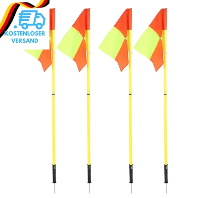 BESUCHE DEN FOCKETY-STORE Fockety Fußball-Eckfahnen 4Er-Set, 1,5 M Fußballstangen Fußballplatz-Eckfahnen F
