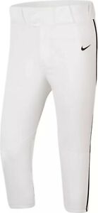Nike Mens Vapor Select High Knicker Baseball Pants BQ6437 White Navy Piping Sz L