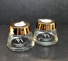 Glass Jars With Lids Small Triangle Shaped (Lot Of 2)