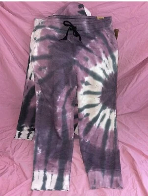 VICTORIAS SECRET PINK Zebra Purple Ombre TIE DYE Skinny Jogger XL New 🩷 - Image 1 of 3