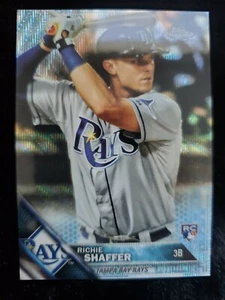 2016 Topps Chrome Blue Wave Refractors #29 Richie Shaffer - Picture 1 of 6
