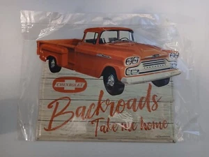 Chevrolet Pickup Backroads Take Me Home Metal Sign 1955 Chevy 55 Diecut - NEW - Picture 1 of 1