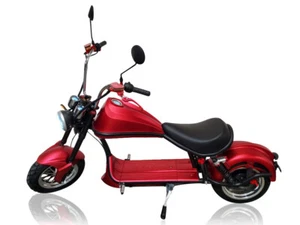 NEW 2000W 60V Electric Harley Chopper Fat Tire Scooter EBike 20AH Metallic RED - Picture 1 of 12