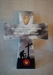 UDR CGC Ceramic Kohima Prayer Remembrance Cross 200mm/8 Inches  - Picture 1 of 2