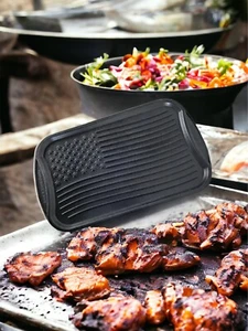 Nordic Ware USA Flag Stars + Stripes Patriotic Grill Reversible Griddle Dad Gift - Picture 1 of 9
