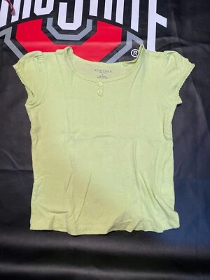 Girls Sonoma Light Green Short Sleeve Shirt Size 5  - Image 1 of 3