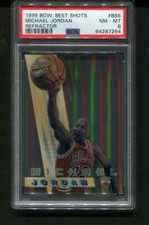 1996-97 Bowman's Best Shots Michael Jordan Refractor #BS6 PSA 8