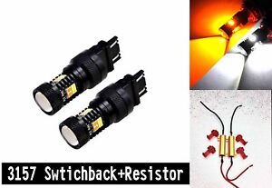 Rear Signal DRL Switchback LED White Amber T25 3157 CK 3057 4157 M1 Fits Hon MA