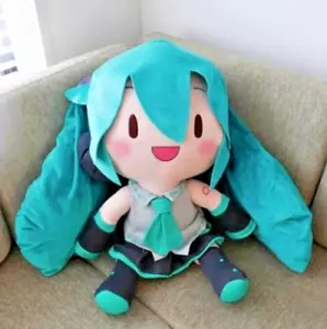 Hatsune Miku big jumbo fluffy Plush 32cm 12.5in Doll Stuffed toy kid from JPN - Picture 1 of 3
