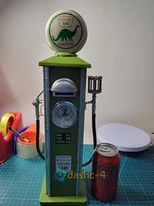 Handmade Tin Sinclair Gasoline Gas Pump Model & Bank - Tinplate - Dino - Retro - Picture 1 of 10