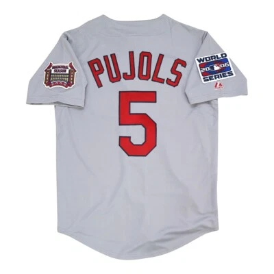 Camiseta deportiva de carretera Albert Pujols St. Louis Cardinals 2006 Serie Mundial para hombre (S-3XL) Foto 1 de 4