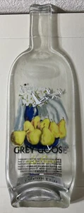 Grey Goose Vodka Clear Glass Flattened Bottle Deco Sign, Cheese Board, Spoon - Picture 1 of 4