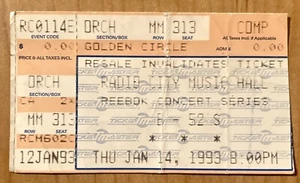 B-52S RARE VINTAGE 1993 TICKET STUB 1/14/1993 RADIO CITY MUSIC HALL NYC - Picture 1 of 2