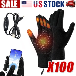 Beheizbare Handschuhe Elektrisch Akku Hand Warm Winddicht Thermo Winter - Bild 1 von 26
