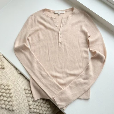 Naked Cashmere 'Marlowe' pale pink henley, S - Image 1 of 4