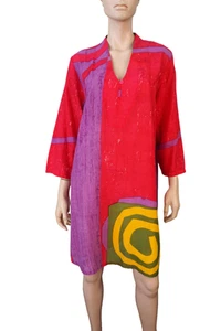 ANTICA SARTORIA di POSITANO Mod Multicolor Swim Cover Up Dress OSz - Picture 1 of 4