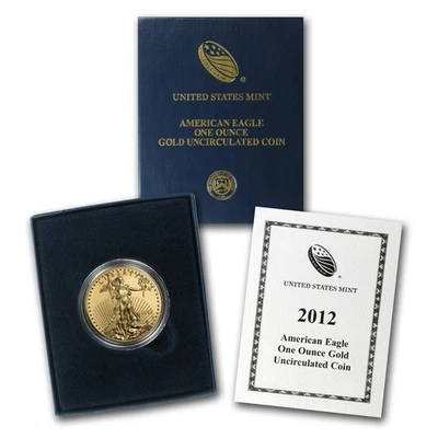 2012-W 1 oz Burnished Gold Eagle (w/Box & COA) - Image 1 of 3