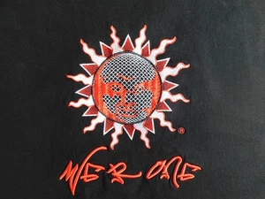 Vintage We R One Sweatshirt Mens 3XL Black Y2K Sun Logo Crewneck Pullover BLM - Picture 1 of 6