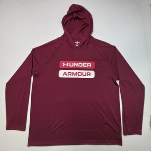 Under Armour Mens 2XL Hoodie Pocket Velocity Wordmark Long Sleeve Limited Use - Picture 1 of 8