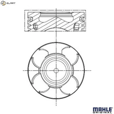 PISTON 011 PI 00100 000 FOR 199A3.000/B1.000/B4.000/B8.000 223A9.000 1.2L 4cyl - Image 1 of 4