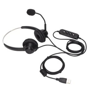 H360D‑Usb‑3 Usb Business Headset Binaural Usb Headset Supports Speaker Vol ND - Afbeelding 1 van 12