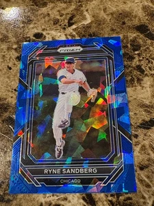 RYNE SANDBERG 2023 Panini Prizm Azul Hielo agrietado #111 Cubs - Imagen 1 de 2