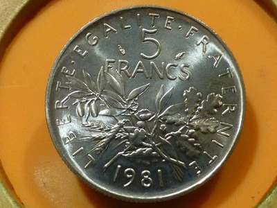 5 FRANCS - SEMEUSE - 1981 - TRES RARE & RARE QUALITE FDC ! - Photo 1/2