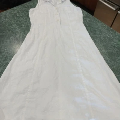 Vestido United Colors of Benetton Mediano 100% Lino Solero Sin Mangas Costero Foto 1 de 4