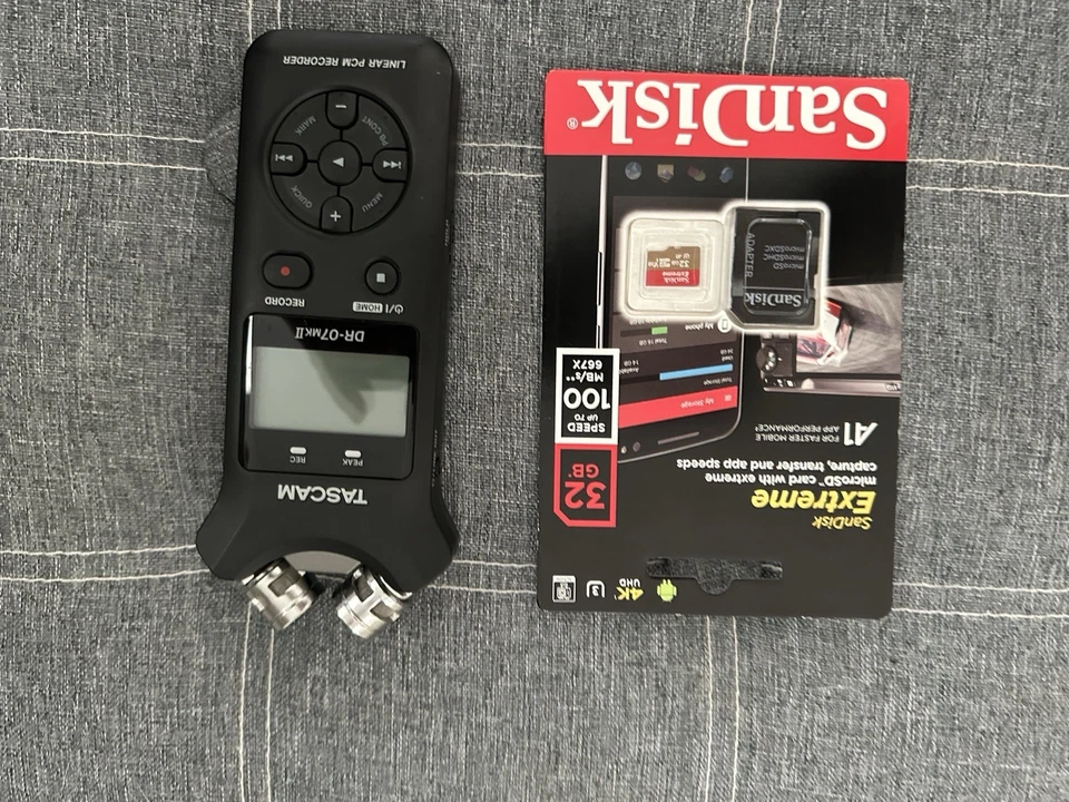 Tascam DR-07 MK II Handheld Digital Audio Recorder w/ 32 GB Microsoft Card - Image 1 of 1