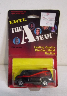 NIP Vintage ERTL The A-Team Black Van 1/64 Scale Diecast - Image 1 of 4