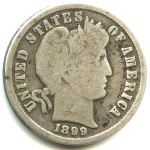 USA one dime argent Barber 1899 n°5691 - Imagen 1 de 2