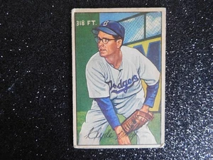 CLYDE KING BROOKLYN DODGERS 1952 BOWMAN CARD #56 - Foto 1 di 2