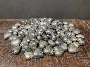 Lot of 100 Vintage Silvertone heart pendant ornaments all metal Wedding Decor - Picture 1 of 5