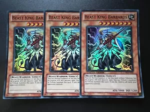 3x JUEGO Rey Bestia Barbaros CT08-EN005 Súper Raro Casi Como Nuevo Yugioh - Imagen 1 de 2