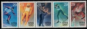 USA - 1994 - Strip - Winter Olympic Games - Lillehammer, Norway - 29¢ x5 - #4348 - Picture 1 of 1